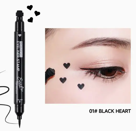 Delineador con sello pecolovers corazón negro