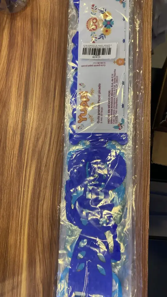 Guía grande de papel picado día de muertos 3 metros largo Yuppi