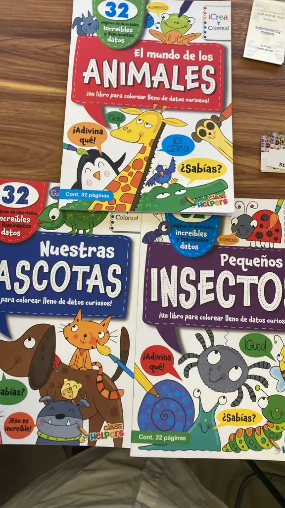 [681307514348] Libro crea y colorea Pequeños Insectos, Nuestras mascotas, el mundo de los animales