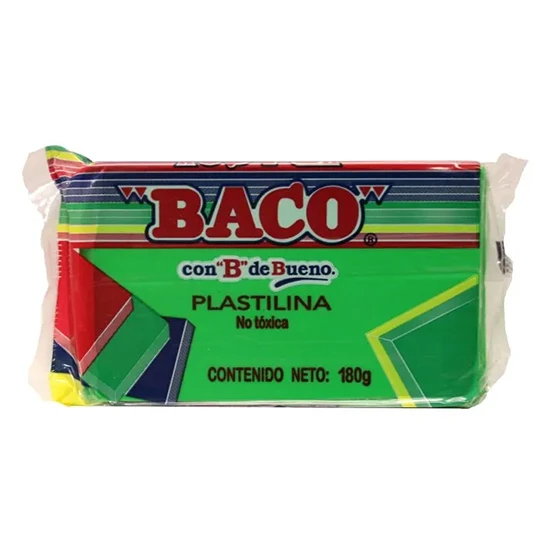 PLASTILINA BACO BARRA VERDE 55