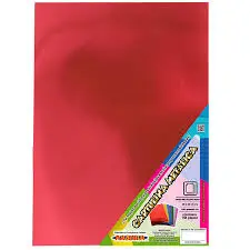 Cartulina metálica pascua roja 50X65