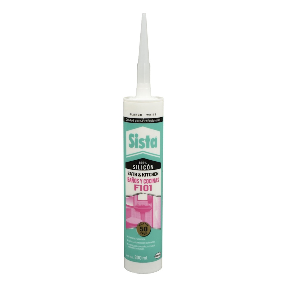[077472140602] SISTA SILICON BAÑOS Y COCINA BLANCO 300 ML 