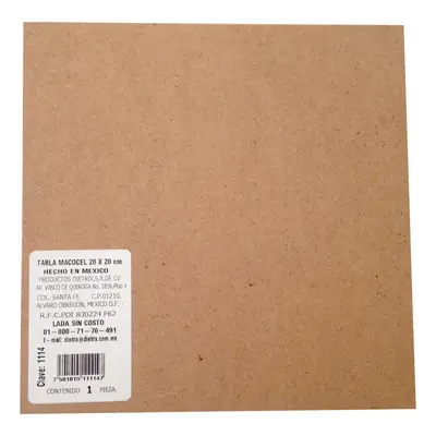 Tabla fibracel 50x50 cm 