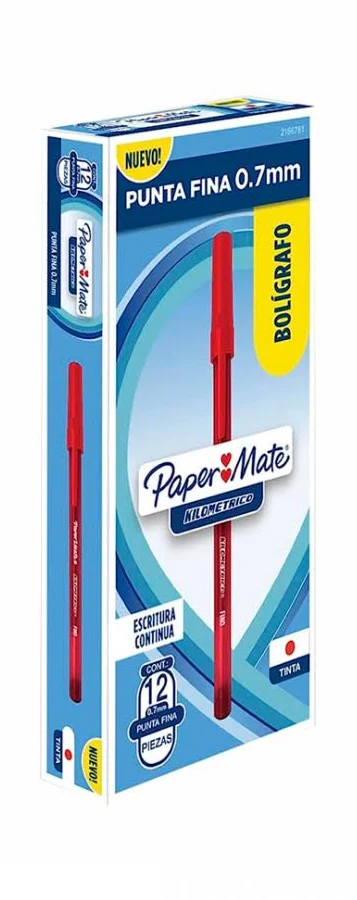 [071541204898] Pluma roja Paper mate punto pino 0.7mm