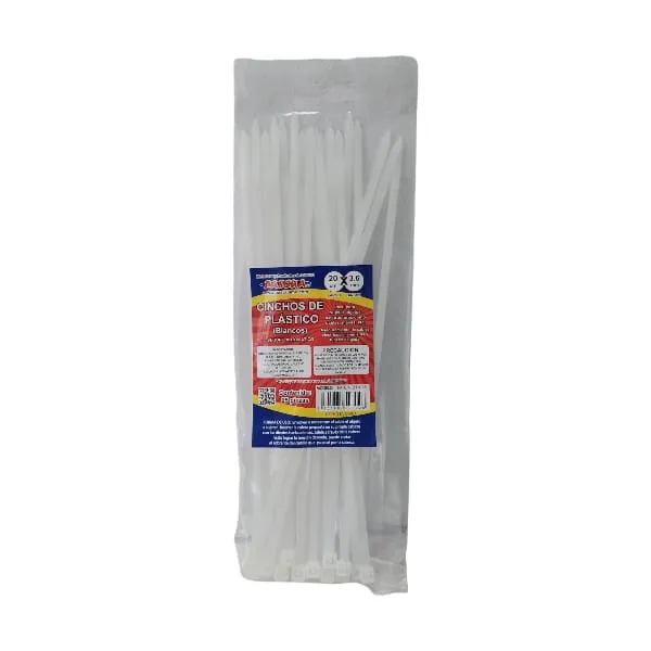 Cinchos de plástico blancos pascua 25cm