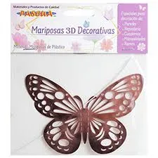 [7501987500161] Mariposa de plástico decorativa Rose Gold Pascua