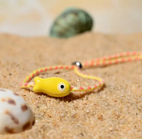 [34040466368] Pulsera tobillera de pez oro