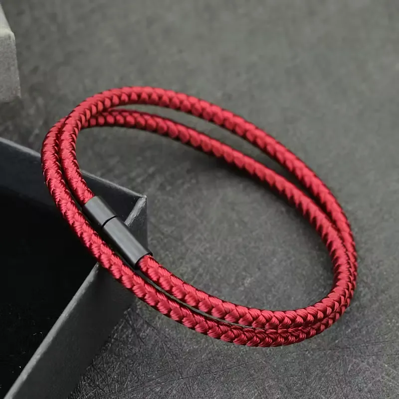 Pulsera de cuerda náutica roja