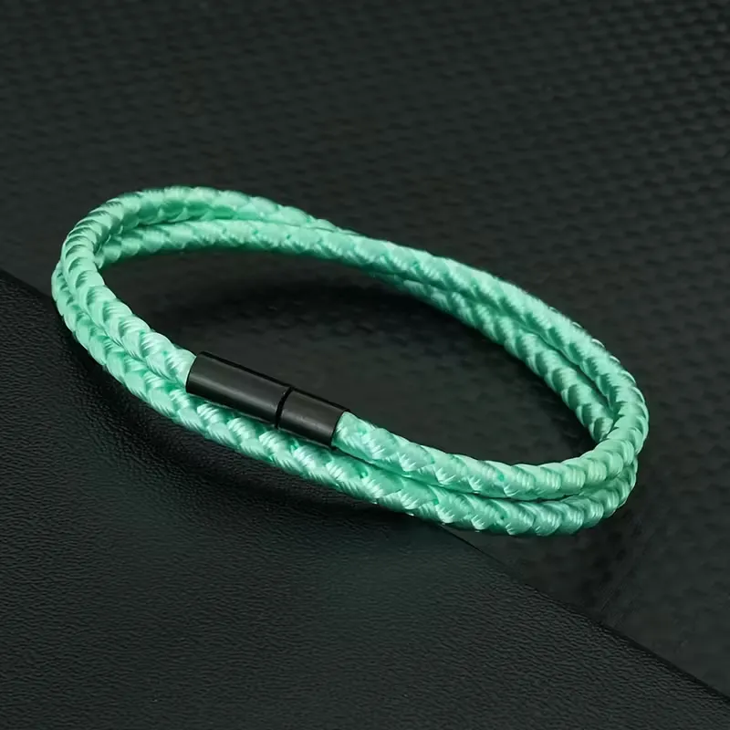 Pulsera de cuerda náutica verde claro