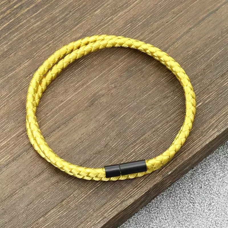 [41689922606] Pulsera de cuerda náutica amarilla