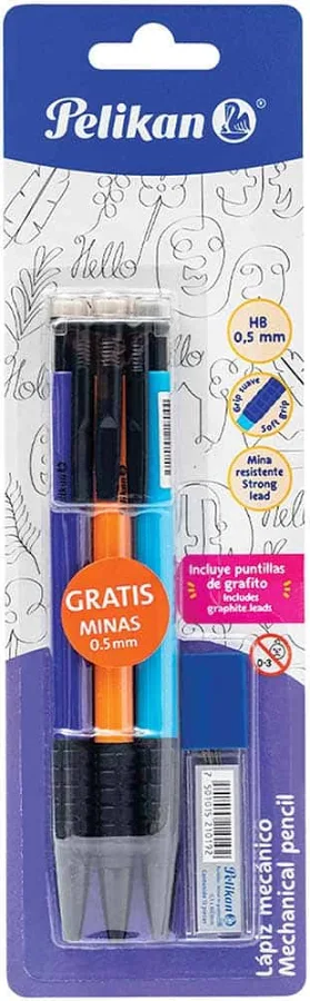 Paquete con 3 lapiceros Pelikan 0.5mm