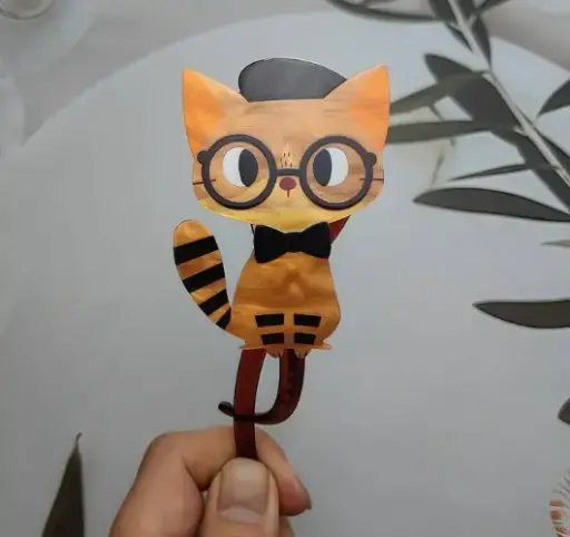 [29086593131] Pinza de gato café con lentes para cabello