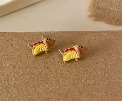 [69302251725] Aretes de perro salchicha