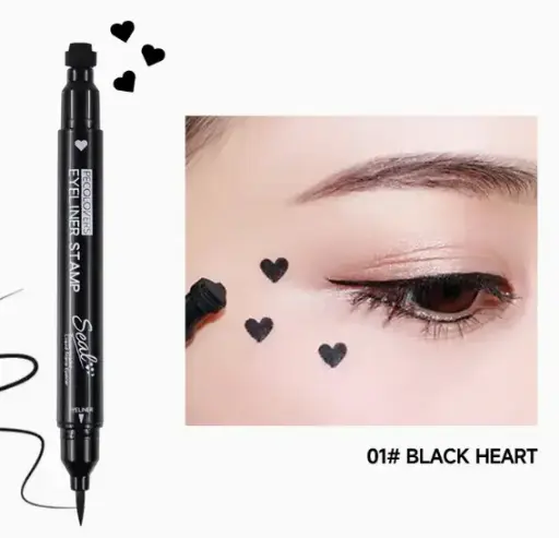 [93063379508] Delineador con sello pecolovers corazón negro