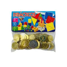 [1157409] Monedas didácticas metalizadas