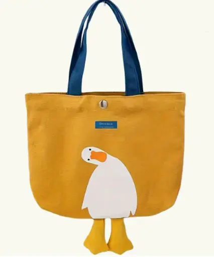 [60650141391] Bolsa amarilla con estampado de pato