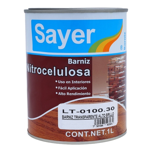 [7501564503974] Barniz Nitrocelulosa transparente Sayer