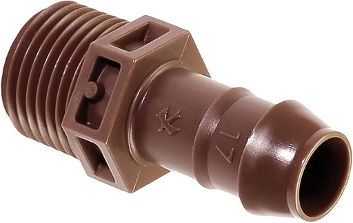 [R RXFFMA075] Adaptador PVC X manguera goteo 3/4" macho x 17 mm
