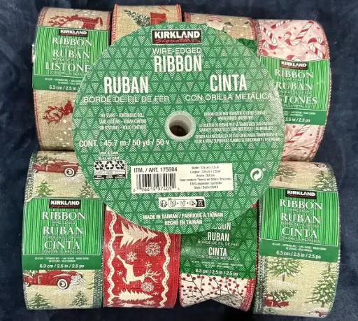 [196633835833] METRO DE LISTÓN CON ORILLA METÁLICA 45.7M KIRKLAND SIGNATURE NOCHE BUENA