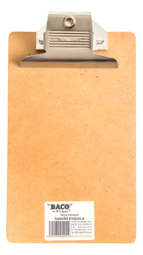[7501174914016] Tabla agarrapapel madera carta BACO